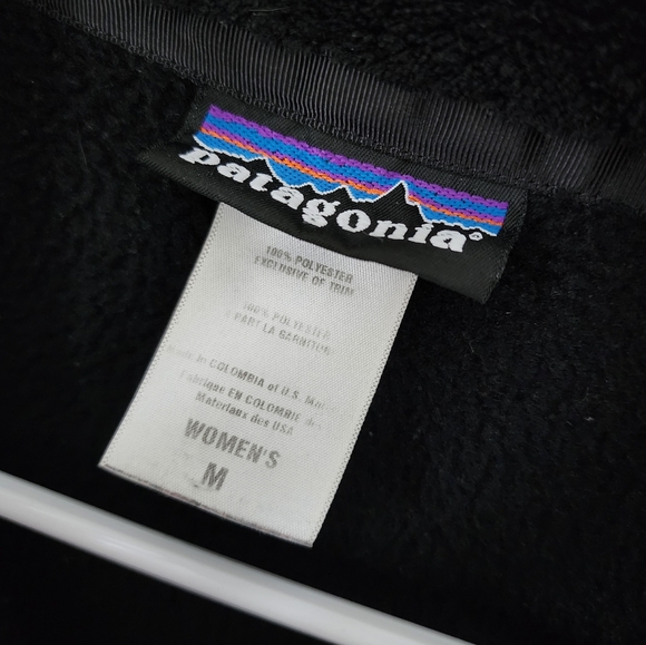 Patagonia Snap-T Black Fleece Jacket Pullover Women's Medium Outdoors Hiking - Picture 6 of 7